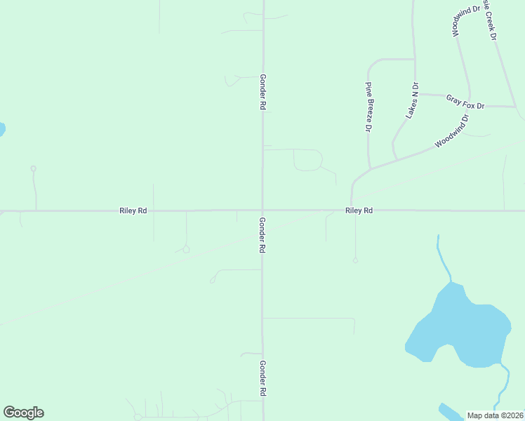 map of restaurants, bars, coffee shops, grocery stores, and more near 11000 Riley Road in Interlochen