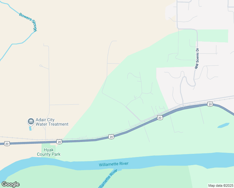 map of restaurants, bars, coffee shops, grocery stores, and more near 631 Kouns Drive Northwest in Albany