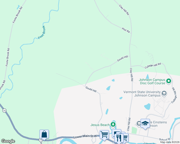 map of restaurants, bars, coffee shops, grocery stores, and more near 691 Gould Hill in Lamoille County