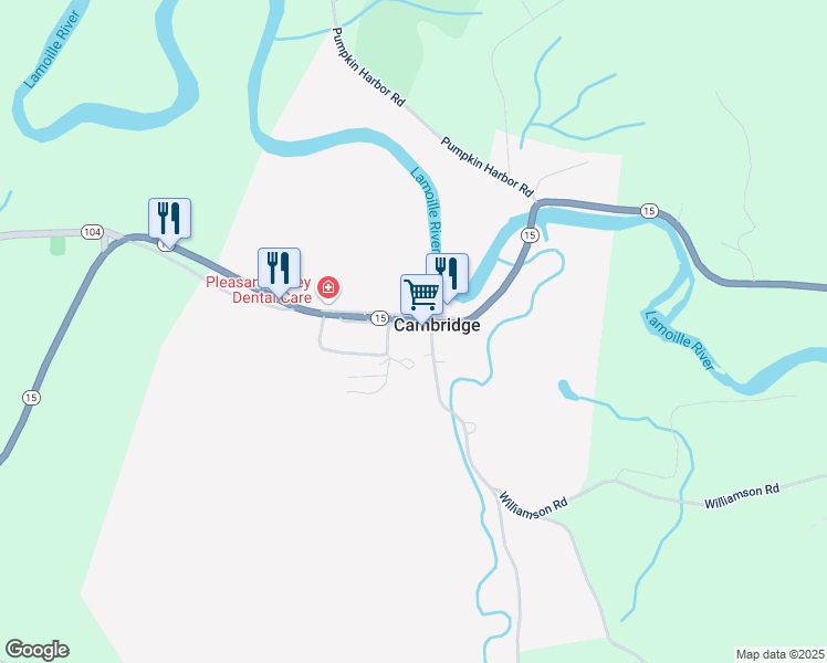 map of restaurants, bars, coffee shops, grocery stores, and more near 133 South Main Street in Cambridge