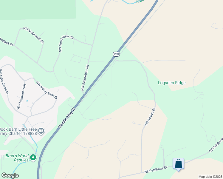 map of restaurants, bars, coffee shops, grocery stores, and more near 110 Northeast Thousand Oak Drive in Corvallis