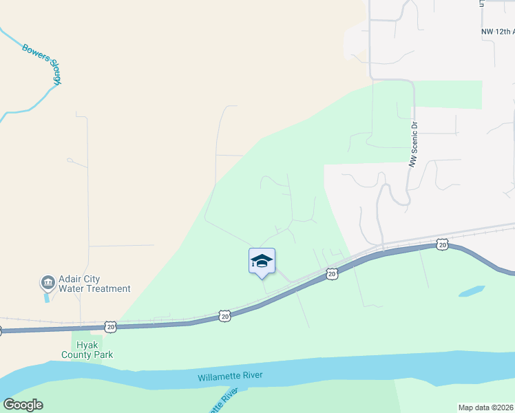 map of restaurants, bars, coffee shops, grocery stores, and more near 462 Northwest Shannon Drive in Albany