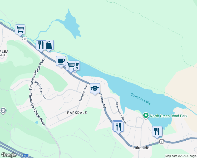 map of restaurants, bars, coffee shops, grocery stores, and more near 37 Ben Johnson Lane in Timberlea