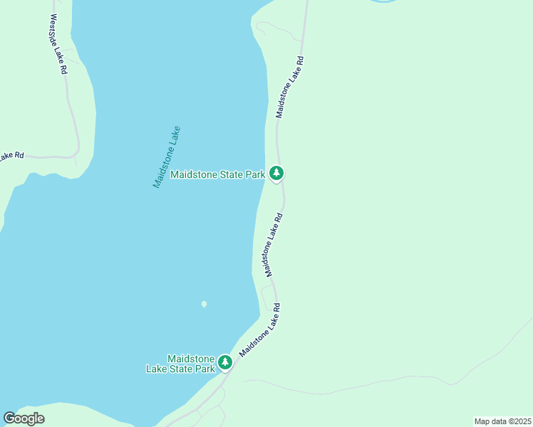map of restaurants, bars, coffee shops, grocery stores, and more near 5342 Maidstone Lake Road in Maidstone