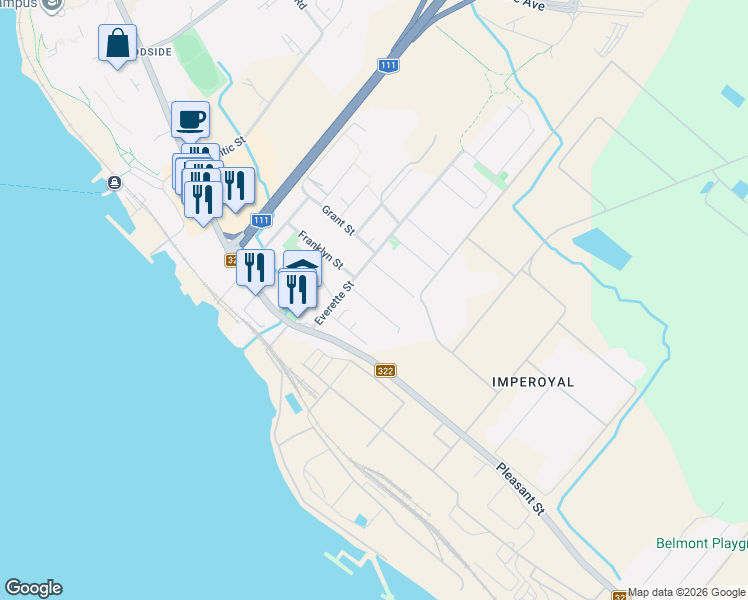 map of restaurants, bars, coffee shops, grocery stores, and more near 11 Provost Street in Dartmouth