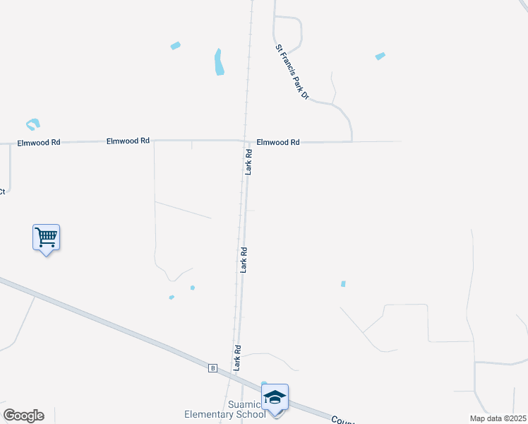 map of restaurants, bars, coffee shops, grocery stores, and more near 3794 Lark Road in Suamico