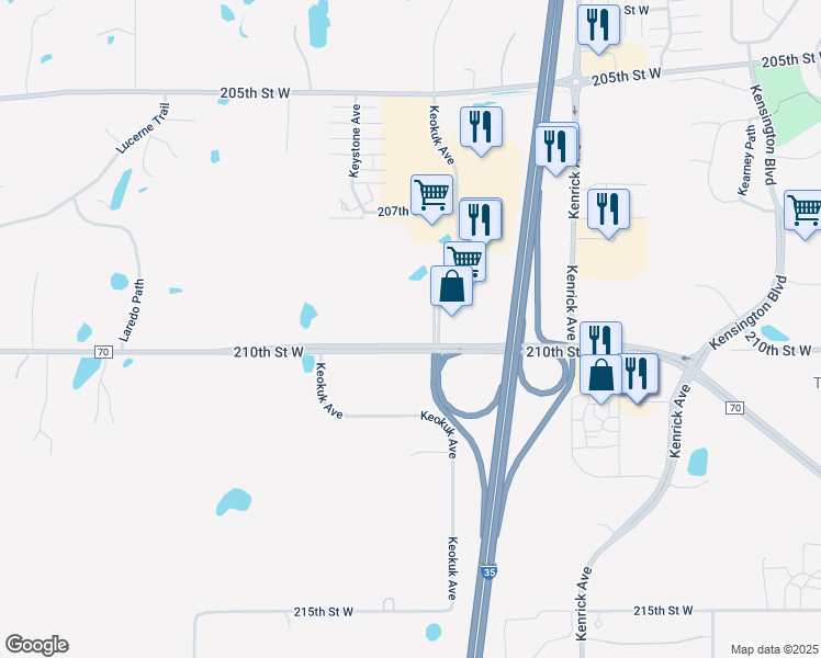 map of restaurants, bars, coffee shops, grocery stores, and more near in Columbus