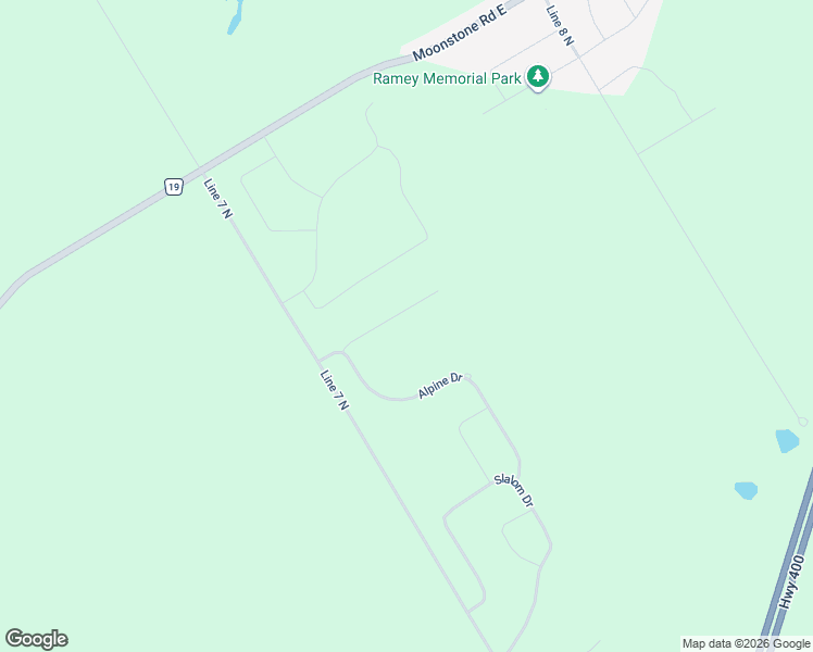 map of restaurants, bars, coffee shops, grocery stores, and more near 17 Valleyview Drive in Simcoe County