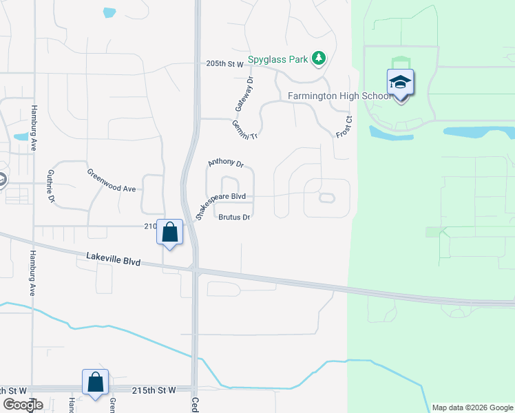 map of restaurants, bars, coffee shops, grocery stores, and more near 705 Romeo Drive in Lakeville