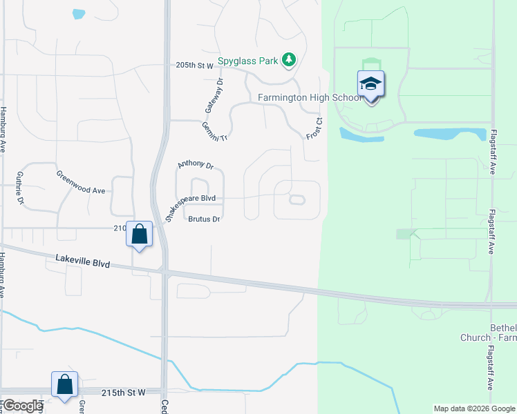 map of restaurants, bars, coffee shops, grocery stores, and more near 730 Juliet Drive in Lakeville