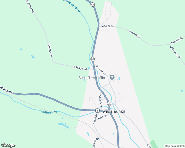 map of restaurants, bars, coffee shops, grocery stores, and more near 345 Vermont 5A in Burke