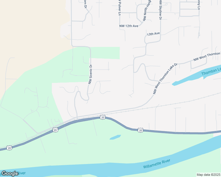 map of restaurants, bars, coffee shops, grocery stores, and more near 605 Northwest Erin Crest in Albany