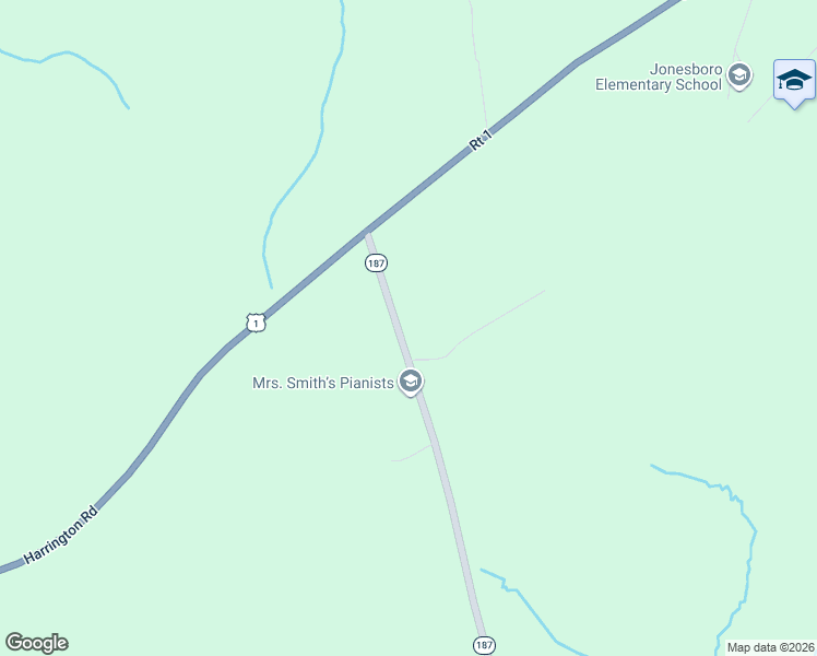 map of restaurants, bars, coffee shops, grocery stores, and more near 38 Bay Road in Jonesboro