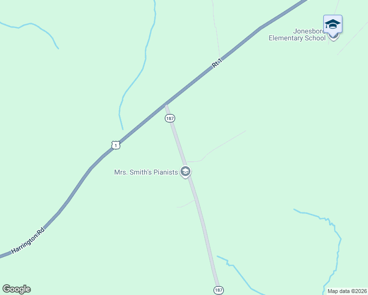 map of restaurants, bars, coffee shops, grocery stores, and more near 38 Bay Road in Jonesboro