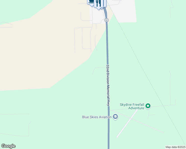 map of restaurants, bars, coffee shops, grocery stores, and more near 3987 Wisconsin 32 in Pulaski