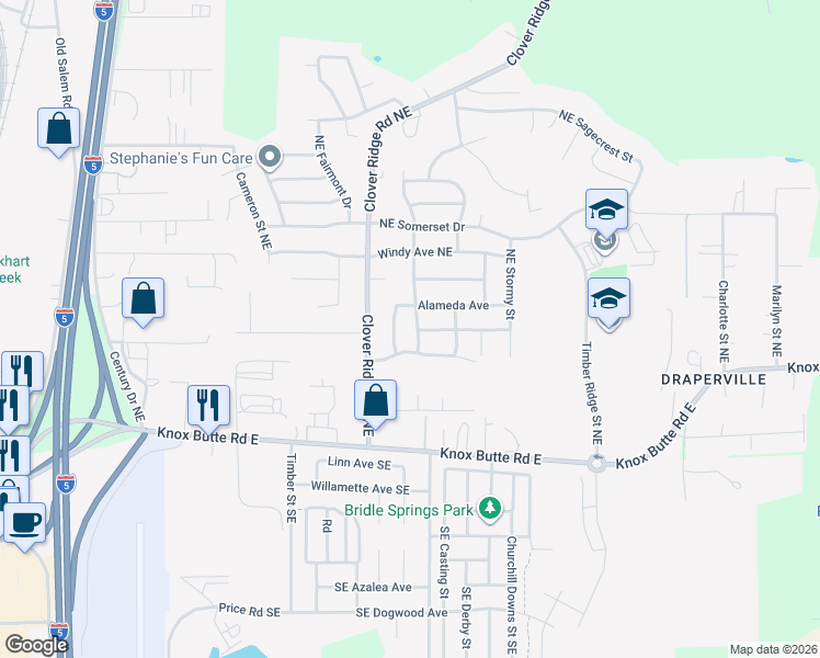 map of restaurants, bars, coffee shops, grocery stores, and more near 267 Claremont Street in Albany