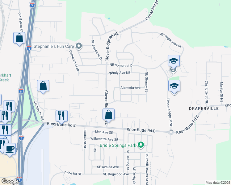 map of restaurants, bars, coffee shops, grocery stores, and more near 267 Claremont Street in Albany