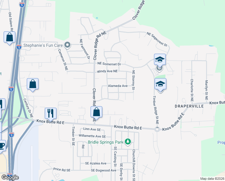 map of restaurants, bars, coffee shops, grocery stores, and more near 4031 Dunlap Avenue Northeast in Albany