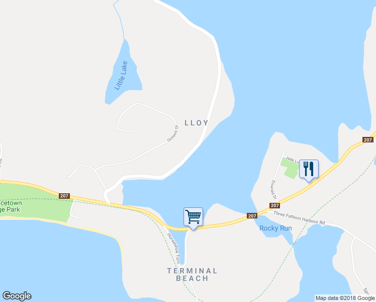 map of restaurants, bars, coffee shops, grocery stores, and more near 2495 Crowell Road in East Lawrencetown