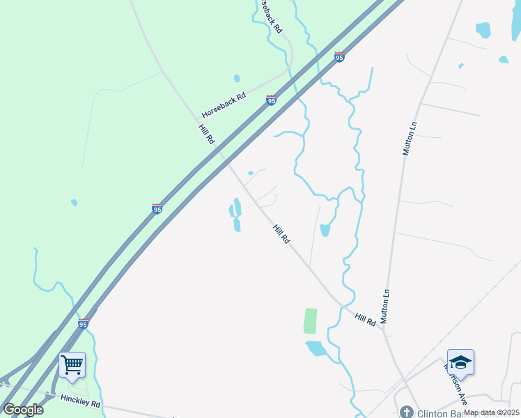 map of restaurants, bars, coffee shops, grocery stores, and more near 109 Hill Road in Clinton