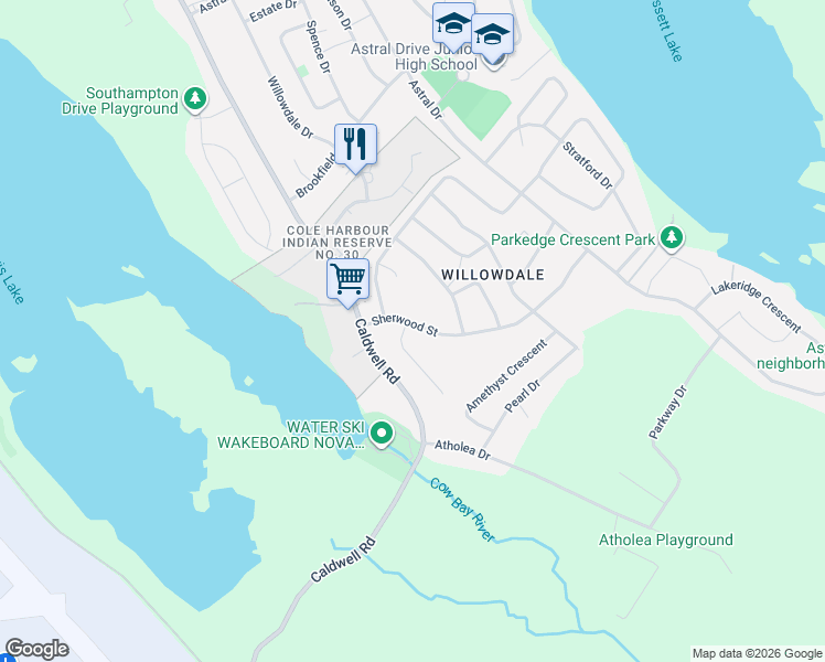 map of restaurants, bars, coffee shops, grocery stores, and more near 120 Sherwood Street in Dartmouth