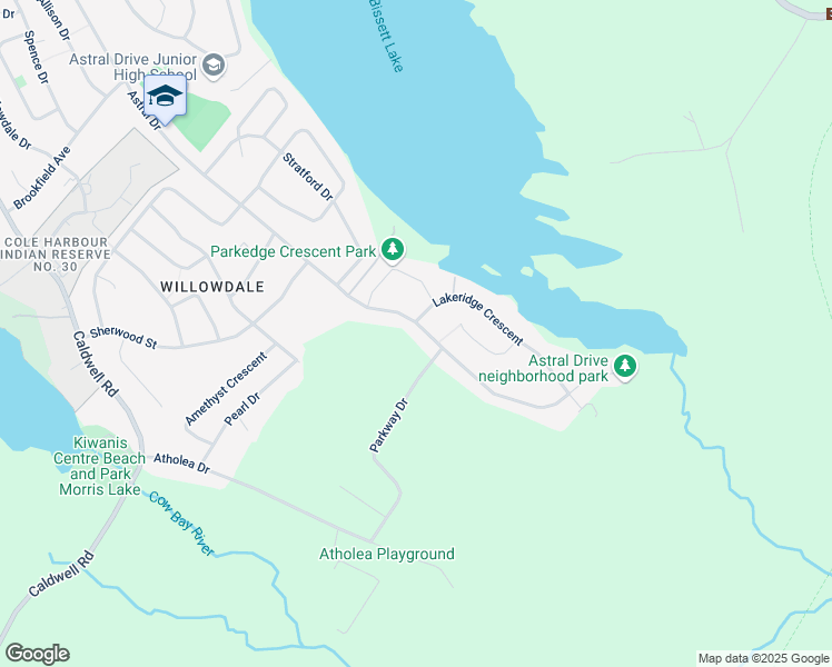 map of restaurants, bars, coffee shops, grocery stores, and more near 477 Astral Drive in Dartmouth