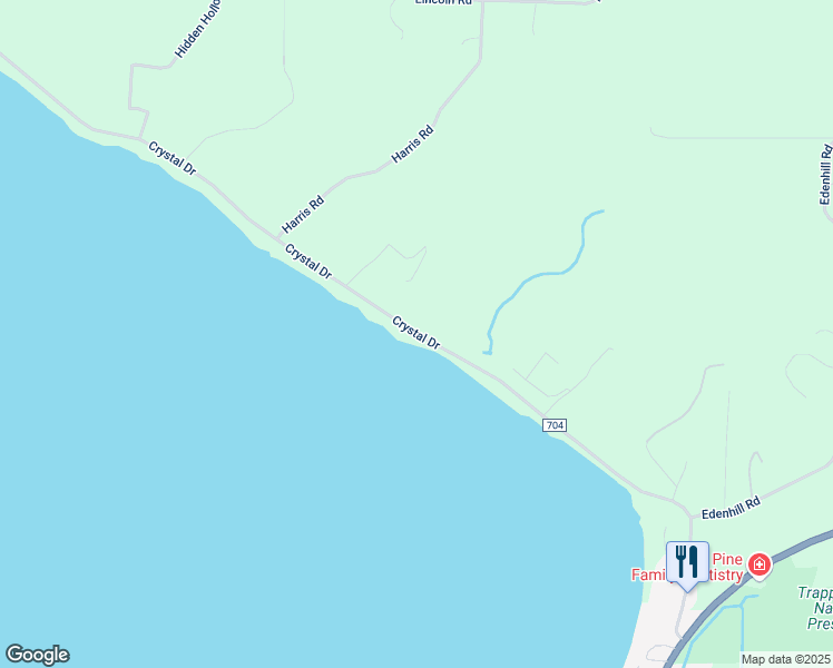 map of restaurants, bars, coffee shops, grocery stores, and more near 7157 Crystal Drive in Beulah