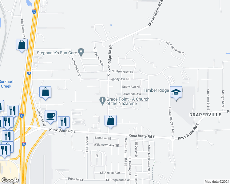 map of restaurants, bars, coffee shops, grocery stores, and more near 3961 Alameda Avenue in Albany