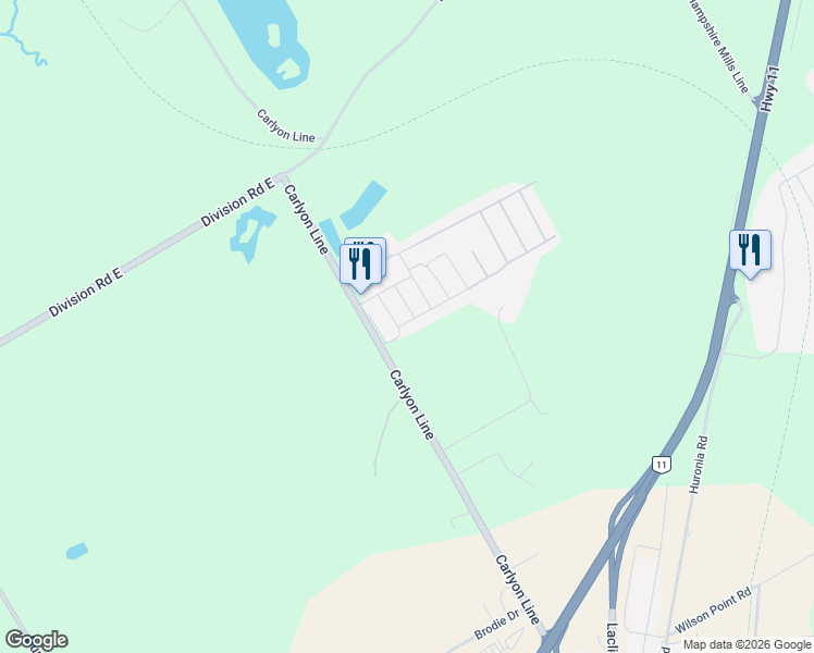 map of restaurants, bars, coffee shops, grocery stores, and more near 31 Spruce Road in Orillia
