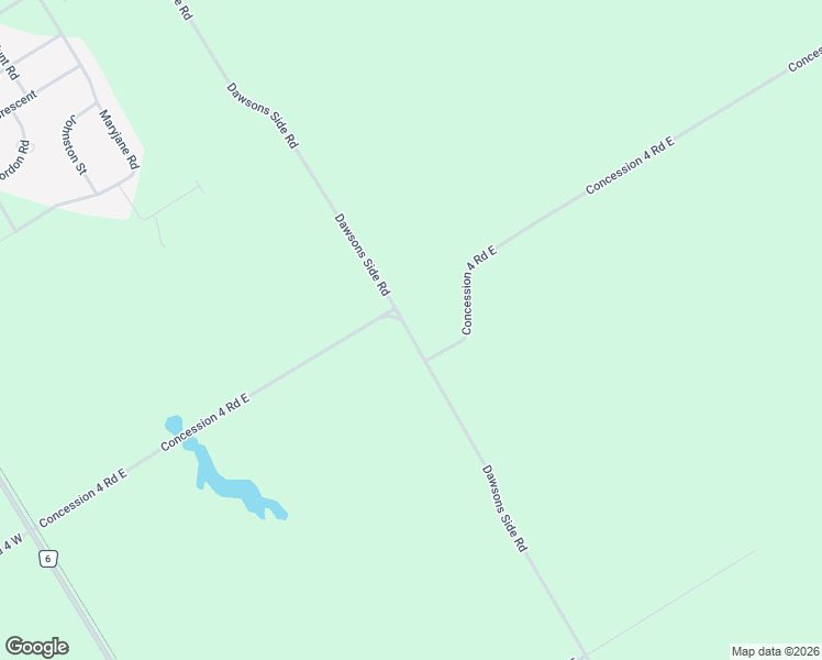 map of restaurants, bars, coffee shops, grocery stores, and more near 399 Dawsons Side Road in Simcoe County