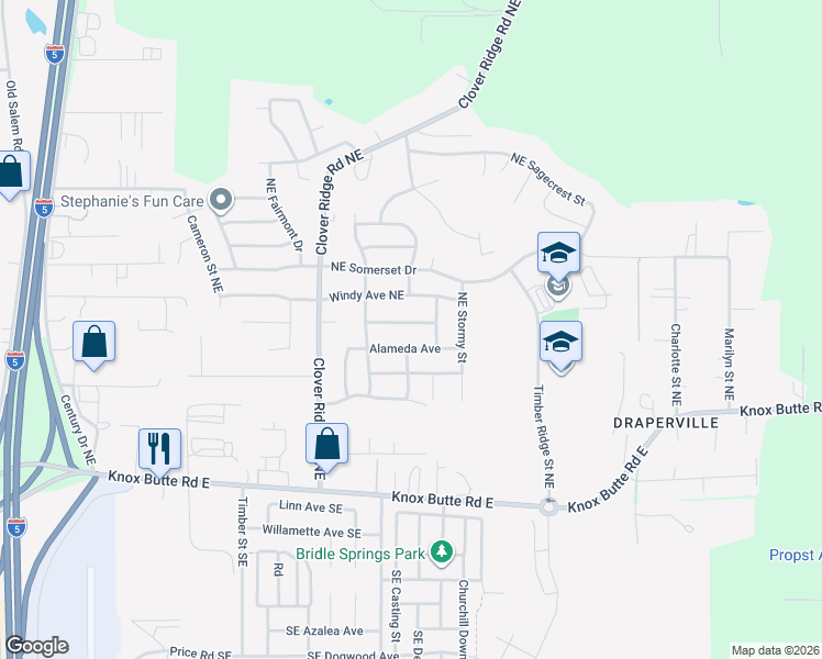 map of restaurants, bars, coffee shops, grocery stores, and more near 4106 Gusty Avenue Northeast in Albany