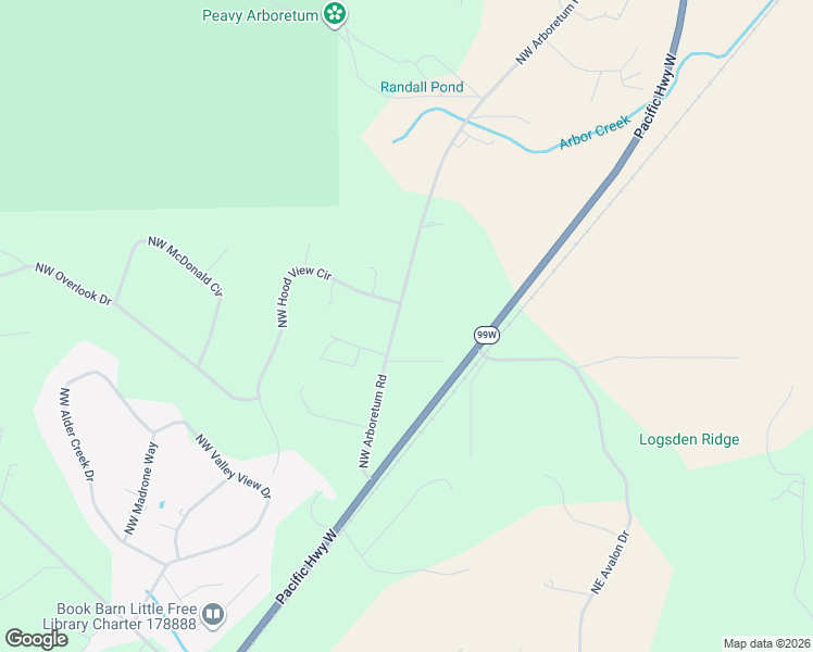 map of restaurants, bars, coffee shops, grocery stores, and more near 7807 Northwest Arboretum Road in Corvallis