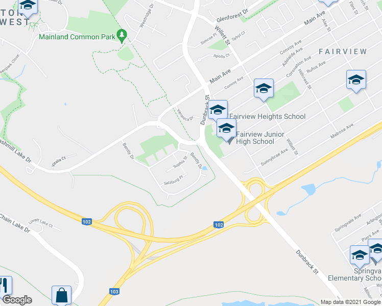 map of restaurants, bars, coffee shops, grocery stores, and more near 262 Bently Drive in Halifax