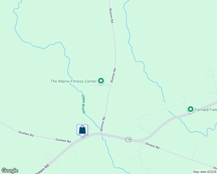 map of restaurants, bars, coffee shops, grocery stores, and more near 46 Boston Road in Winterport