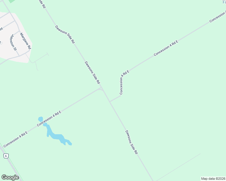 map of restaurants, bars, coffee shops, grocery stores, and more near 399 Dawsons Side Road in Simcoe County