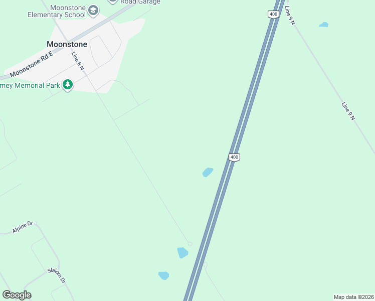 map of restaurants, bars, coffee shops, grocery stores, and more near 5395 8 Line North in Moonstone