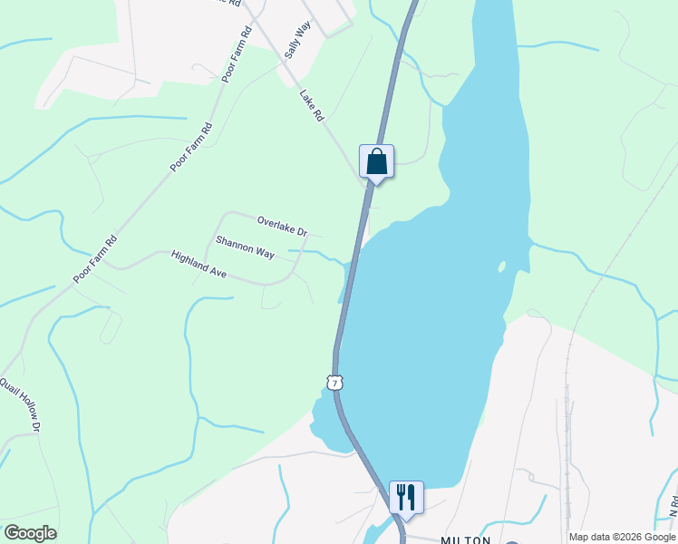 map of restaurants, bars, coffee shops, grocery stores, and more near 68 U.S. 7 in Chittenden County