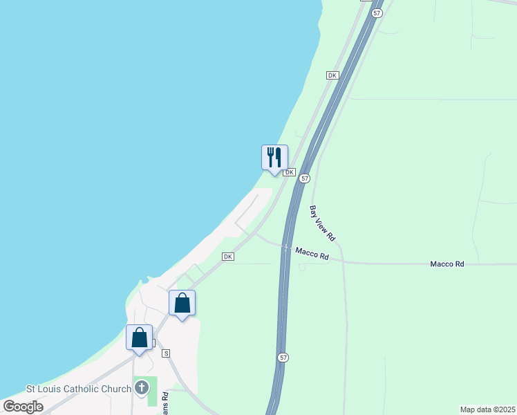 map of restaurants, bars, coffee shops, grocery stores, and more near N8977 County Road DK in Luxemburg