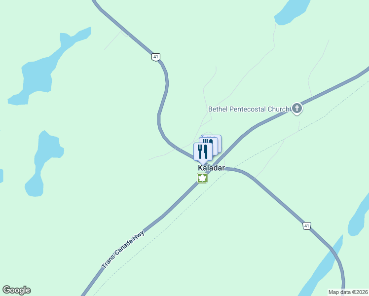 map of restaurants, bars, coffee shops, grocery stores, and more near in Lennox and Addington County