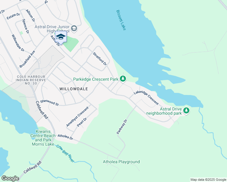 map of restaurants, bars, coffee shops, grocery stores, and more near 405 Astral Drive in Dartmouth