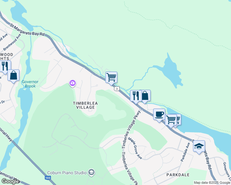 map of restaurants, bars, coffee shops, grocery stores, and more near 1988 Saint Margarets Bay Road in Timberlea