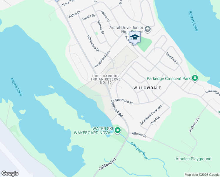 map of restaurants, bars, coffee shops, grocery stores, and more near 606 Caldwell Road in Dartmouth