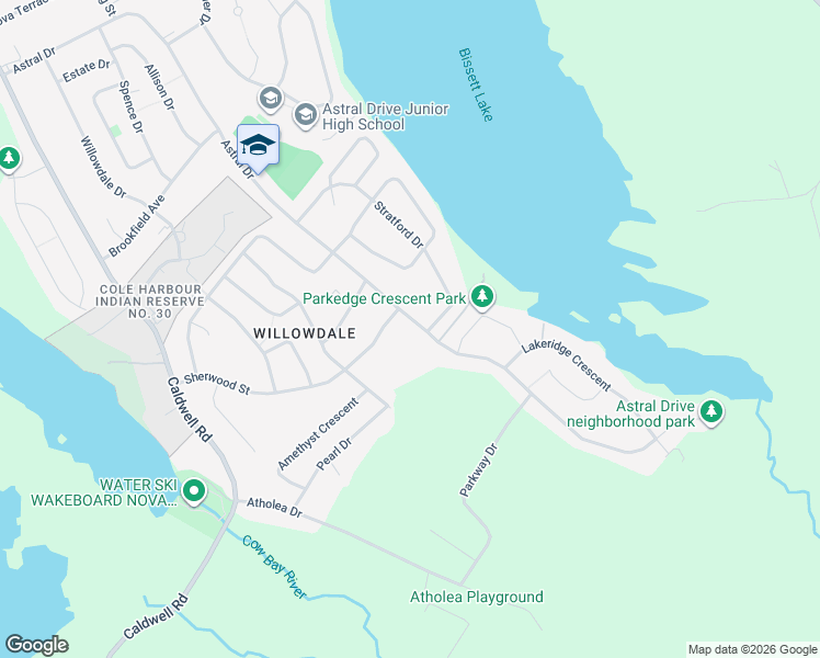 map of restaurants, bars, coffee shops, grocery stores, and more near 389 Astral Drive in Dartmouth
