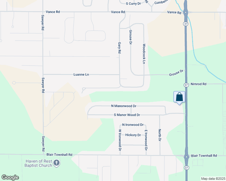 map of restaurants, bars, coffee shops, grocery stores, and more near 4505 Quail Court in Traverse City