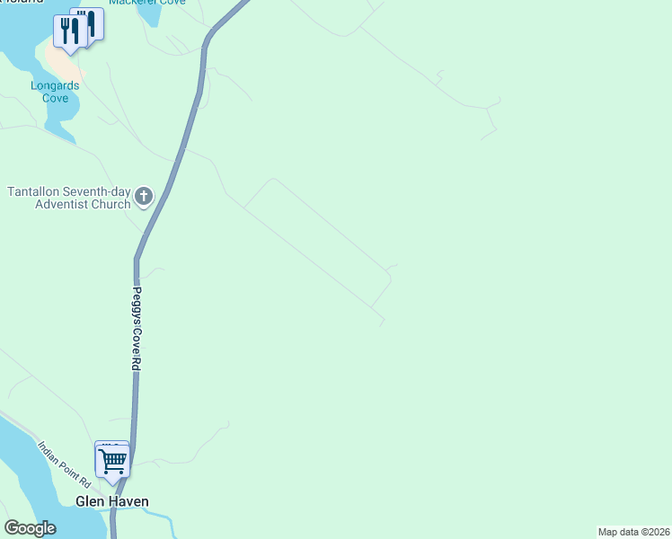 map of restaurants, bars, coffee shops, grocery stores, and more near 256 Bailee Drive in Tantallon