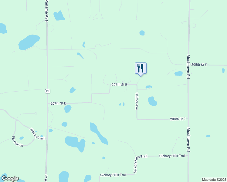 map of restaurants, bars, coffee shops, grocery stores, and more near 4461 207th Street East in Prior Lake