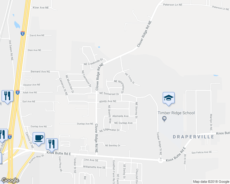 map of restaurants, bars, coffee shops, grocery stores, and more near 4029 Northeast Somerset Drive in Albany