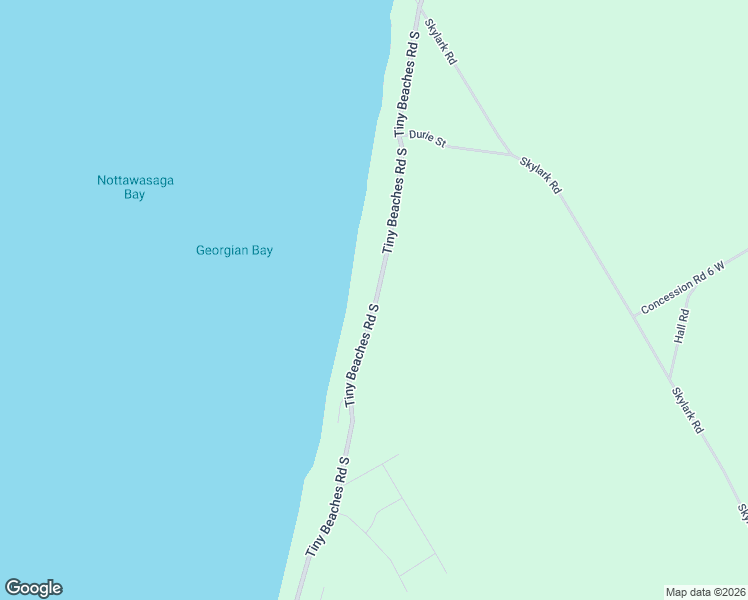 map of restaurants, bars, coffee shops, grocery stores, and more near 760 Tiny Beaches Road South in Simcoe County