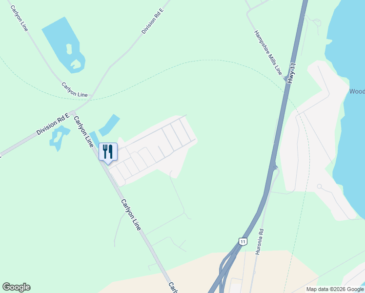 map of restaurants, bars, coffee shops, grocery stores, and more near Fox Road in Simcoe County