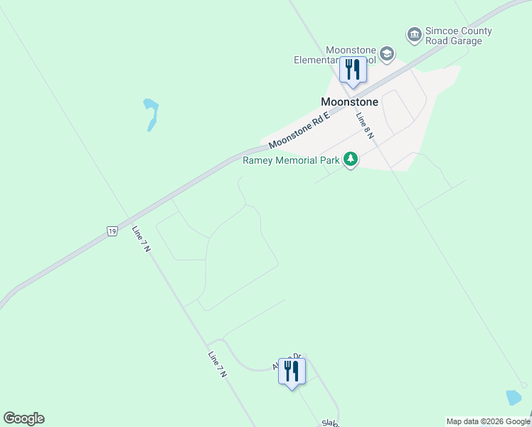 map of restaurants, bars, coffee shops, grocery stores, and more near 35 Bachly Avenue in Moonstone